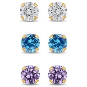 10k solid gold earring gift set